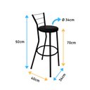 Ver imagem 3 de Banqueta Banco Alto Cozinha Alta Bar Bistro Area Americana:preto