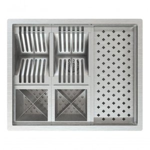 Calha Quadrada Taças em Inox para Copos Bancada