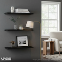 Ver imagem 4 de Kit 3 Prateleiras 40x20 Decoração Suporte Invisivel - Preto
