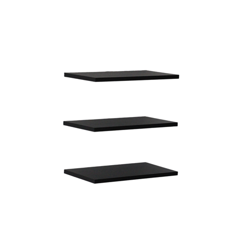 Kit 3 Prateleiras 40x20 Decoração Suporte Invisivel - Preto