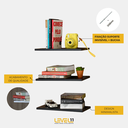 Ver imagem 5 de Kit 3 Prateleiras 40x20 Decoração Suporte Invisivel - Preto