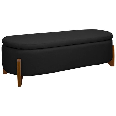 Puff Baú Organizador de Sapatos Thor para Cama Queen Bouclé:preto