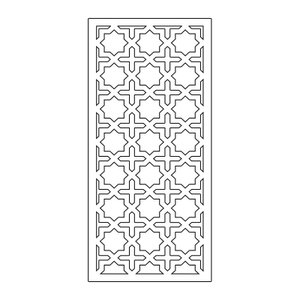 Painel Vazado Divisória Mdf Barcelona Branco Decore Painéis e Divisórias 0,60x2,70m