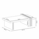 Ver imagem 5 de Mesa de Centro Luna sem Espelho Cinamomo/Off White - HB Móveis