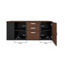 Ver imagem 7 de Mesa de Escritório Pedestal Presidente em L 170x160cm Executiva Tampo 30mm Armário Lateral 3 Gavetas