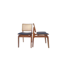 Ver imagem 1 de Kit 2 Cadeiras Lyon Madeira Maciça Eucalipto Encosto Telinha Assento Couro Sintético Preto Castanho