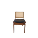 Ver imagem 3 de Kit 2 Cadeiras Lyon Madeira Maciça Eucalipto Encosto Telinha Assento Couro Sintético Preto Castanho