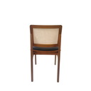 Ver imagem 4 de Kit 2 Cadeiras Lyon Madeira Maciça Eucalipto Encosto Telinha Assento Couro Sintético Preto Castanho