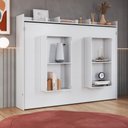 Ver imagem 2 de Cama de Casal Articulada Horizontal C/ Prateleira e 4 Nichos Cor:branco