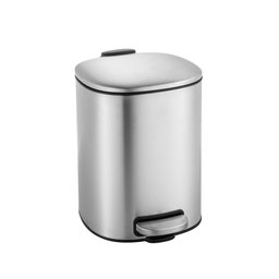 Lixeira em Inox com Pedal e Tampa com Amortecedor - Inox - 5 Litros - 1