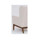 Ver mais imagens de Poltrona Decorativa Realeza Base Madeira Linho Pérola - Larbelle