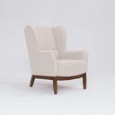 Ver imagem 4 de Poltrona Decorativa Realeza Base Madeira Linho Pérola - Larbelle