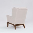 Ver imagem 7 de Poltrona Decorativa Realeza Base Madeira Linho Pérola - Larbelle