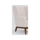 Ver imagem 3 de Poltrona Decorativa Realeza Base Madeira Linho Pérola - Larbelle