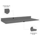 Ver imagem 4 de Tampo para Balcão de Cozinha 160cm Mdp Cinza - Lumil