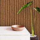 Ver imagem 2 de Papel de Parede Adesivo Madeira Ripada Natural Gh Papel de Parede 3,0m