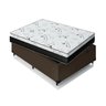 Cama Box Baú Casal 138 Tecido Sintético Marrom com Colchão Espuma D33 One Face Preto - 2