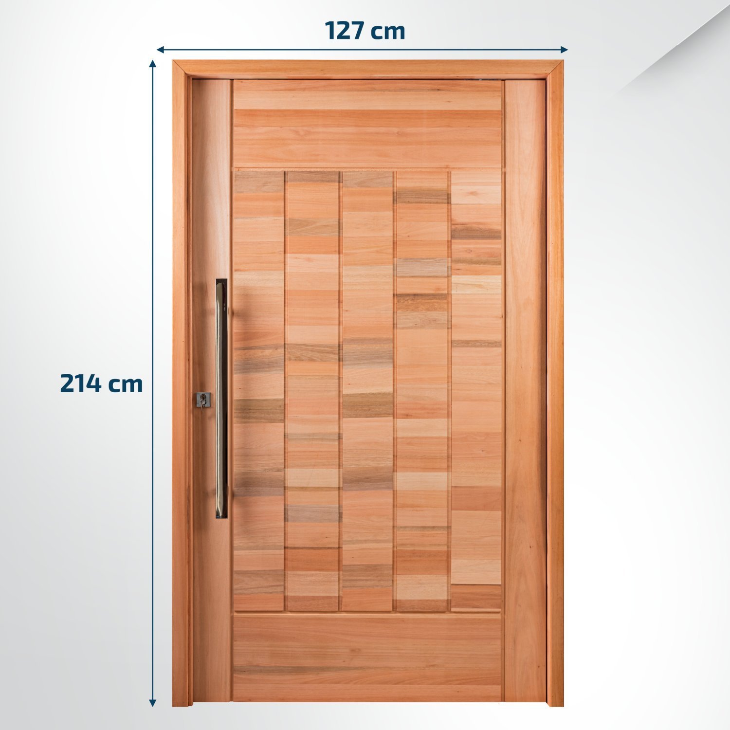 Porta Pivotante Maciça 214x127cm Eucalipto Pm97 Cruzeiro Portas - 2