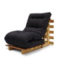 Ver imagem 1 de Sofá-cama Futon Slim S 01 Lugar Cor Preto
