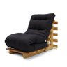 Sofá-cama Futon Slim S 01 Lugar Cor Preto - 1