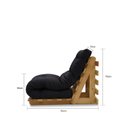 Ver imagem 2 de Sofá-cama Futon Slim S 01 Lugar Cor Preto