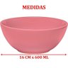 Kit 8 Tigela Color Rosa Sobremesa Salada Bowl Pequena 600ml - 2