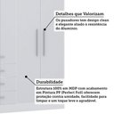 Ver imagem 4 de Guarda Roupa Modulado 134,50cm 4 Portas e 4 Gavetas Alpes Luciane Móveis