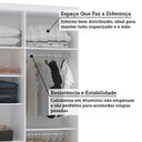 Ver imagem 5 de Guarda Roupa Modulado 134,50cm 4 Portas e 4 Gavetas Alpes Luciane Móveis