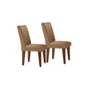 Ver imagem 7 de Conjunto: Mesa Sala Jantar Luna C/ Tampo de Vidro Canto Curvo 180x90cm e 6 Cadeiras Londrina Imbuia/