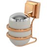 Suporte Porta Algodão Cotonete Fixação Ventosa Rose Gold Wp Connect - 3