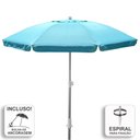 Ver imagem 1 de Guarda-sol Zaka Alumínio 2.5 Metros Turquesa Grande Reforçado com Espiral