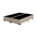 Ver imagem 1 de Box Base Blindado Suede - Queen 158x198x38- Novo:bege