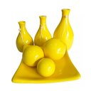 Ver imagem 1 de Jogo de Vasos Trio Garrafas e Centro de Mesa 3 esferas Decor - Amarelo