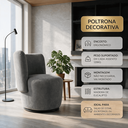 Ver imagem 2 de Poltrona Orgânica Lia Giratória Boucle Redonda Luxo Moderna p/ Penteadeira Sala Espera Recepção: Cin