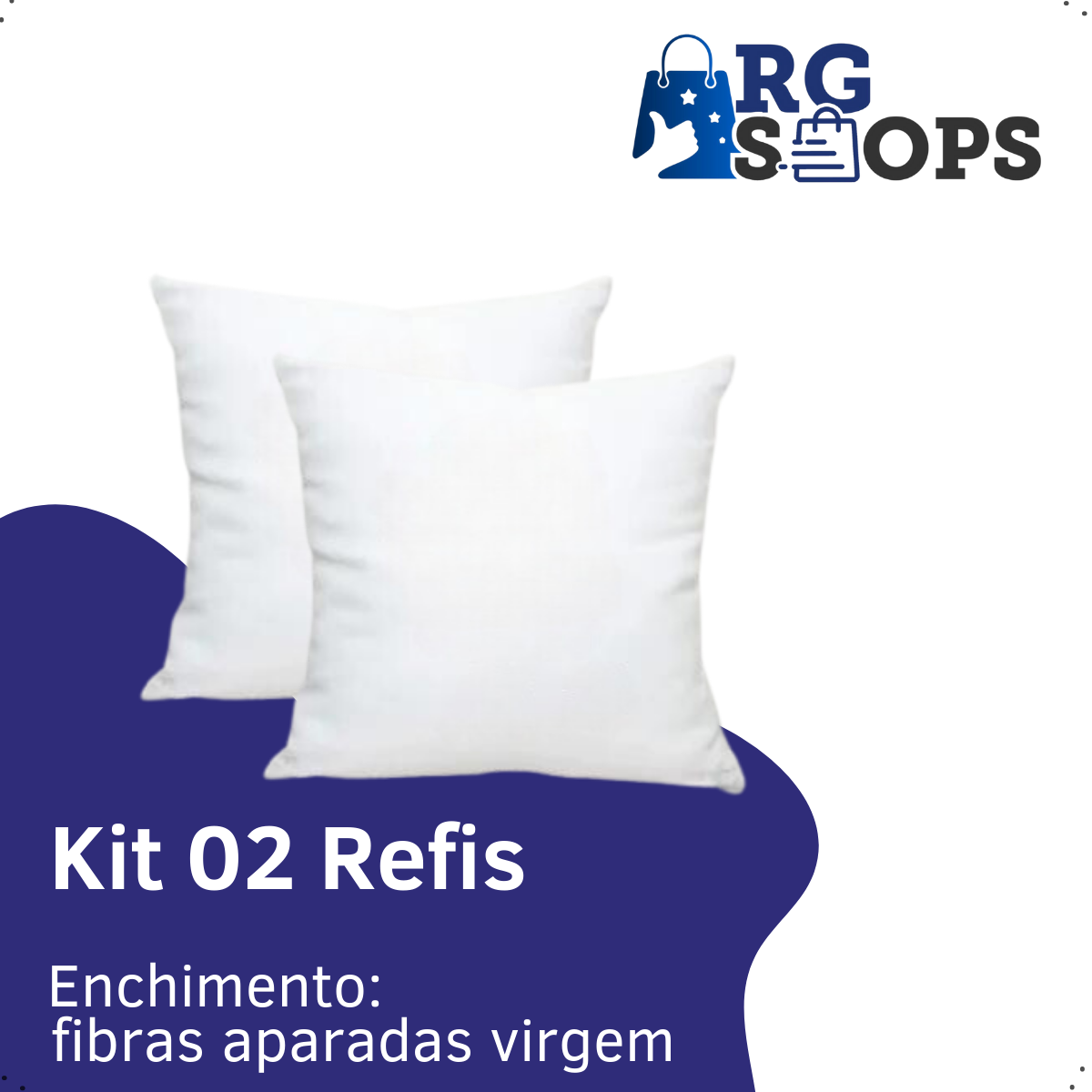 Kit 02 Refil de Almofada 60cm X 60cm Muito Resistente Macio Sala Decoração Quarto - 3