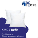 Ver imagem 3 de Kit 02 Refil de Almofada 60cm X 60cm Muito Resistente Macio Sala Decoração Quarto