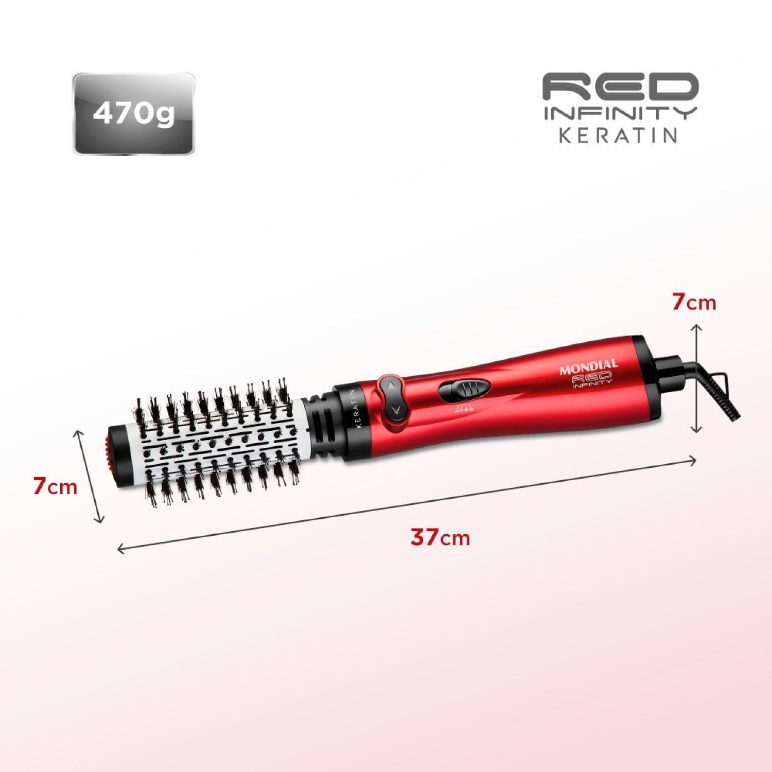 Escova Rotativa Infinity Keratin 1000w 220v Er-11-kr Mondial - 3