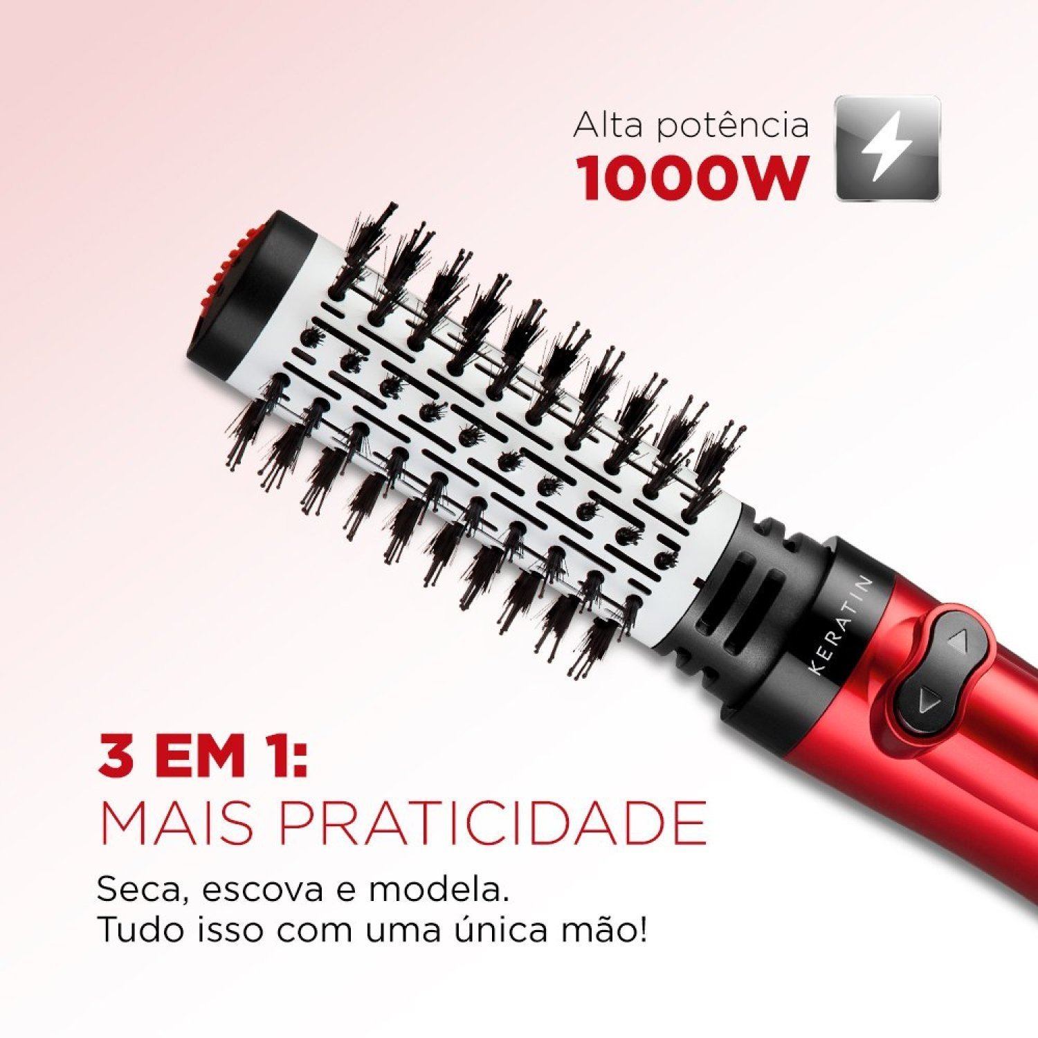 Escova Rotativa Infinity Keratin 1000w 220v Er-11-kr Mondial - 4