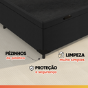 Ver imagem 7 de Cama Box Baú Queen 1,58m Prince Preto