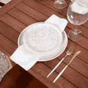 Ver imagem 3 de Kit 4 Guardanapos de Pano Liso 35 X 35cm Tecido Oxford Natal Palha