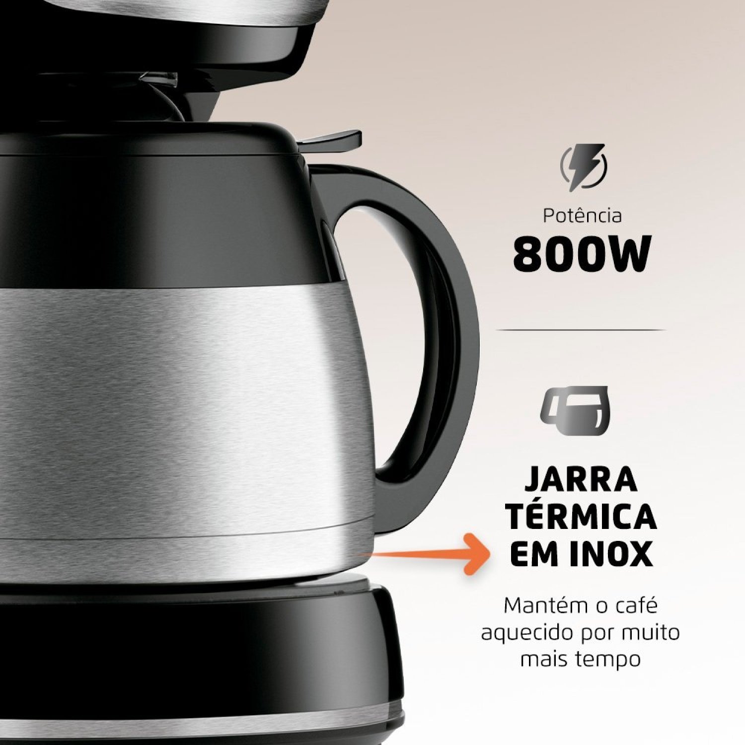 Cafeteira Elétrica Dolce Arome Thermo 800w 220v C-33 Jt 24x Mondial - 7