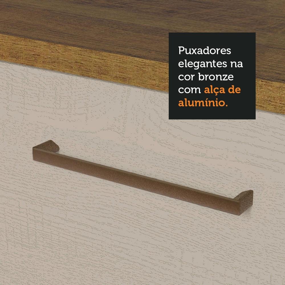 Armário de Cozinha Completa 270cm Rustic/crema Agata Madesa 07 - 8