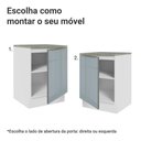 Ver imagem 4 de Balcão de Cozinha 60 cm 1 Porta Branco/Cinza Lux Madesa