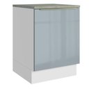 Ver imagem 1 de Balcão de Cozinha 60 cm 1 Porta Branco/Cinza Lux Madesa