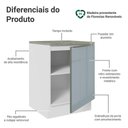 Ver imagem 3 de Balcão de Cozinha 60 cm 1 Porta Branco/Cinza Lux Madesa