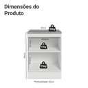 Ver imagem 2 de Balcão de Cozinha 60 cm 1 Porta Branco/Cinza Lux Madesa