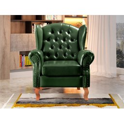Poltrona Chesterfield Imperador Botonê Vintage - 3