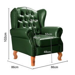 Poltrona Chesterfield Imperador Botonê Vintage - 4