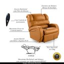 Ver imagem 4 de Poltrona do Papai Sala de Cinema Reclinável Kylie Controle Power Elétrico PU Caramelo G23 Gran Belo 