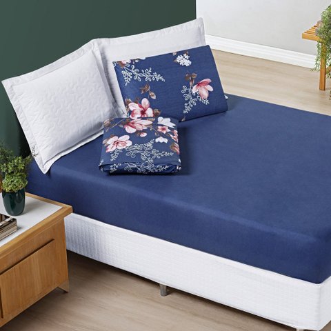 Jogo Lençol Cama Solteiro 2 Peças Micropercal 200 Fios Avere:encantada